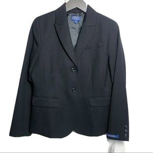 Pendleton Wool Black Blazer Jacket 8 Two Button